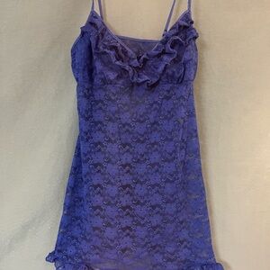 In Bloom Blue Lace Chemise